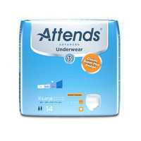 Unisex Adult Absorbent Underwear Attends® Advanced Pull On with Tear Away Seams X-Large Disposable Heavy Absorbency APP0740 Bag of 14 APP0740 Attends® Advanced 461061_BG