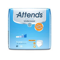 Unisex Adult Absorbent Underwear Attends® Advanced Pull On with Tear Away Seams X-Large Disposable Heavy Absorbency APP0740 Case of 56 APP0740 Attends® Advanced 461061_CS