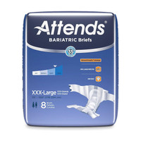 Unisex Adult Incontinence Brief Attends® Bariatric 3X-Large Disposable Heavy Absorbency DD60 Case of 32 DD60 Attends® Bariatric 955308_CS
