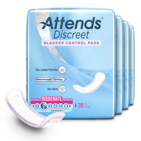 Bladder Control Pad Attends Discreet Moderate Absorbency Polymer Female Disposable ADPMOD BG/20 ADPMOD ATTENDS HEALTHCARE PRODUCTS 1039118_BG