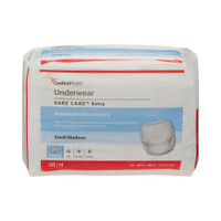 Unisex Adult Absorbent Underwear Simplicity™ Pull On with Tear Away Seams Small / Medium Disposable Moderate Absorbency 1840A Bag of 20 1840 Simplicity™ 814878_BG