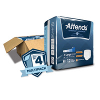 Unisex Adult Absorbent Underwear Attends® Overnight Pull On with Tear Away Seams X-Large Disposable Heavy Absorbency APPNT40 Case of 48 APPNT40 Attends® Overnight 830767_CS