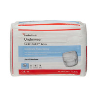 Unisex Adult Absorbent Underwear Simplicity™ Extra Pull On with Tear Away Seams Small / Medium Disposable Moderate Absorbency 1840R Case of 100 1840R Simplicity™ Extra 814879_CS