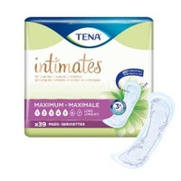Bladder Control Pad TENA® Sensitive Care Maximum Extra Coverage Long 15 Inch Length Heavy Absorbency Dry-Fast Core™ One Size 54295 Bag of 39 54295 TENA® Sensitive Care Maximum Extra Coverage Long 1009254_BG