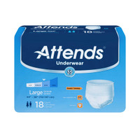 Adult Absorbent Underwear Attends Pull On Large Disposable Moderate Absorbency AP0730100 Case/100 AP0730100 ATTENDS HEALTHCARE PRODUCTS 761660_CS