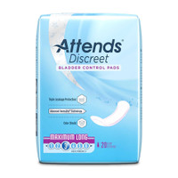 Bladder Control Pad Attends Discreet Moderate Absorbency Polymer Female Disposable ADPMAL BG/20 ADPMAL ATTENDS HEALTHCARE PRODUCTS 1039116_BG