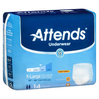 Adult Absorbent Underwear Attends Pull On X-Large Disposable Moderate Absorbency AP0740100 Case/100 AP0740100 ATTENDS HEALTHCARE PRODUCTS 761661_CS