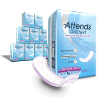 Bladder Control Pad Attends Discreet Moderate Absorbency Polymer Female Disposable ADPMAL Case/200 ADPMAL ATTENDS HEALTHCARE PRODUCTS 1039116_CS