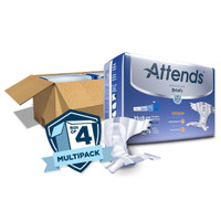 Adult Incontinent Brief Attends DermaDry Tab Closure Medium Disposable Heavy Absorbency DDC20 Case/96 DDC20 ATTENDS HEALTHCARE PRODUCTS 950223_CS