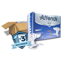 Unisex Adult Incontinence Brief Attends® Advanced Large Disposable Heavy Absorbency DDC30 Bag of 24 DDC30 Attends® Advanced 950225_BG