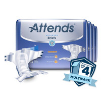 Adult Incontinent Brief Attends DermaDry Tab Closure Medium Disposable Heavy Absorbency DDC20 BG/24 DDC20 ATTENDS HEALTHCARE PRODUCTS 950223_BG
