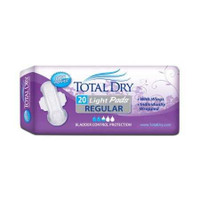 Bladder Control Pad TotalDry 11 Inch Length Moderate Absorbency Polymer Female Disposable SP1560 BG/20 SP1560 SECURE PERSONAL CARE PRODUCTS 975703_BG