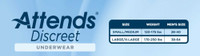 Adult Absorbent Underwear Attends Discreet Pull On Large / X-Large Disposable Moderate Absorbency ADUM35 BG/18 ADUM35 ATTENDS HEALTHCARE PRODUCTS 1039114_BG