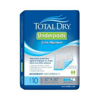 Disposable Underpad TotalDry™ 30 x 30 Inch SecureLoc Heavy Absorbency SP113010 Case of 100 SP113010 TotalDry™ 975698_CS