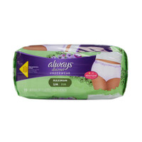 Female Adult Absorbent Underwear Always® Discreet Pull On with Tear Away Seams Small / Medium Disposable Heavy Absorbency 10037000887369 Case of 57 1787092 Always® Discreet 928394_CS