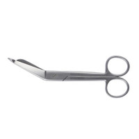 Bandage Scissors McKesson Argent™ Lister 5-1/2 Inch Length Surgical Grade Stainless Steel NonSterile Finger Ring Handle Angled Blunt Tip / Blunt Tip 43-1-231 Pack of 1 43-1-231 McKesson Argent™ 487323_EA