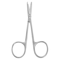 McKesson Argent Suture Scissors Spencer 3-1/2 Inch Surgical Grade Stainless Steel Finger Ring Handle Straight Blunt/Blunt 43-1-346 Each/1 43-1-346 MCK BRAND 487353_EA