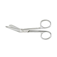 Bandage Scissors Lister 5-1/2 inch Finger Ring Handle Angled Sharp/Sharp T-190 Each/1 T-190 TECHLINE INC/PERFECT INTN'L 580997_EA