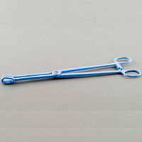 Sponge Forceps 9-1/2 Inch Floor Grade Plastic Sterile Ratchet Lock Finger Ring Handle Straight Round Cup Tip 96-2919 Case/100 96-2919 SKLAR INSTRUMENTS 475832_CS