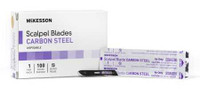 McKesson Brand Surgical Blade Carbon Steel Size 10 Sterile Disposable 16-63710 Box/100 16-63710 MCK BRAND 1029070_BX