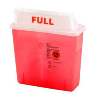 Multi-purpose Sharps Container SharpStar In-Room 1-Piece 16.5H X 13.75W X 6D Inch 12 Quart Translucent Red Base Horizontal Entry Lid 8537SA Each/1 8537SA KENDALL HEALTHCARE PROD INC. 276646_EA