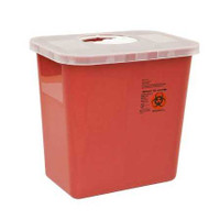 Multi-purpose Sharps Container SharpSafety 1-Piece 6.75H X 8.75D Inch 5 Quart Red Base Vertical Entry Rotor Lid 8950SA Each/1 8950SA KENDALL HEALTHCARE PROD INC. 124446_EA