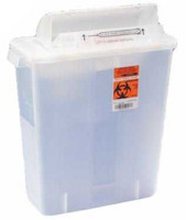 Multi-purpose Sharps Container SharpStar In-Room 1-Piece 16.5H X 13.75W X 6D Inch 12 Quart Translucent Base Horizontal Entry Lid 8536SA Case/10 8536SA KENDALL HEALTHCARE PROD INC. 277085_CS