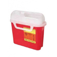 Multi-purpose Sharps Container 1-Piece 10.75H X 10.75W X 4D Inch 5.4 Quart Red Base Horizontal Entry Lid 305426 Case/12 305426 BECTON-DICKINSON 282901_CS