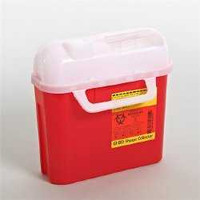 Multi-purpose Sharps Container 1-Piece 10.75H X 10.75W X 4D Inch 5 Quart Red Base Horizontal Entry Lid 305443 Case/20 305443 BECTON-DICKINSON 207527_CS