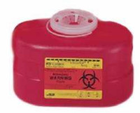 Multi-purpose Sharps Container 1-Piece 5.5H X 8.5W X 5D Inch 3.3 Quart Red Base Funnel Lid 305488 Case/24 305488 BECTON-DICKINSON 140598_CS