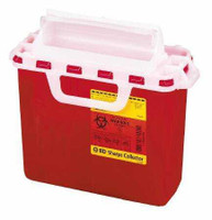 Multi-purpose Sharps Container 1-Piece 12H X 13.5W X 6D Inch 2 Gallon Red Base Horizontal Entry Lid 305435 Case/10 305435 BECTON-DICKINSON 326023_CS
