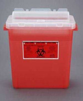 Multi-purpose Sharps Container Bemis Sentinel 1-Piece 15 H X 13-7/8 L X 6-7/8 W Inch 3 Gallon Translucent Red Base / Translucent Lid Horizontal Entry Rotating Cylinder Lid 333-030 Case/12 333-030 BEMIS HEALTHCARE 387581_CS