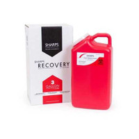 Mailback Sharps Container Sharps Recovery System™ Red Base 17 H x 6 W x 9 L Inch Vertical Entry 3 Gallon 13000-008 Pack of 1 13000-008 Sharps Recovery System™ 580218_EA