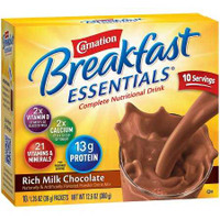 Oral Supplement Carnation Breakfast Essentials Rich Milk Chocolate 36 Gram Individual Packet Powder 11004656 Case/60 11004656 NESTLE'HEALTHCARE NUTRITION 810729_CS