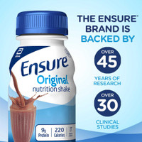 Oral Supplement Ensure Original Chocolate 8 oz. Bottle Ready to Use 57231 Case/24 57231 ABBOTT NUTRITION 649270_CS