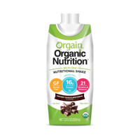 Oral Supplement OrgainOrganic Nutritional Shake Chocolate Fudge 13 oz. Carton Ready to Use 860547000013 Case/12 8.61E+11 ORGAIN INC 1039287_CS