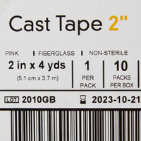 Cast Tape McKesson 2 Inch X 12 Foot Fiberglass Pink 115-2X Box/10 115-2X MCK BRAND 733689_BX