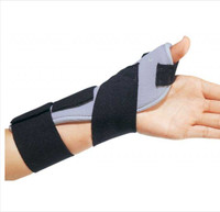 Thumb Splint ThumbSPICA Thumb Spica Foam Left Hand Black / Blue One Size Fits Most 79-87101 Each/1 79-87101 DJ ORTHOPEDICS LLC 412020_EA