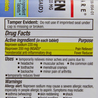 Pain Relief McKesson Brand 220 mg Strength Tablet 100 per Bottle 57896095101 BT/100 57896095101 MCK BRAND 866981_BT