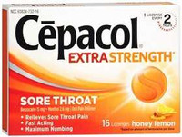 Sore Throat Relief Cepacol 15 mg / 2.6 mg Strength Lozenge 16 per Box 2060093 Box/1 US PHARMACEUTICAL DIVISION/MCK 835277_BX