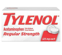 Pain Relief Tylenol 325 mg Strength Tablet 100 per Bottle 1343722 Box/100 1343722 US PHARMACEUTICAL DIVISION/MCK 249047_BX