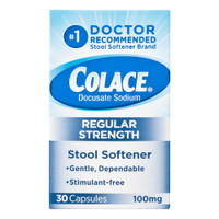 Laxative Colace Capsule 30 per Box 100 mg Strength Docusate Sodium 1343938 Box/30 1343938 US PHARMACEUTICAL DIVISION/MCK 830847_BX