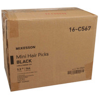 Mini Hair Pick McKesson 5.3 Inch Black Polypropylene 16-C567 BX/144 16-C567 MCK BRAND 906053_BX