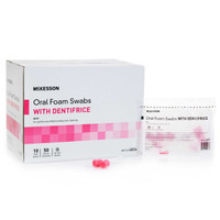 Oral Swabstick McKesson Foam Tip Dentifrice 4834 Box/500 4834 MCK BRAND 862155_BX