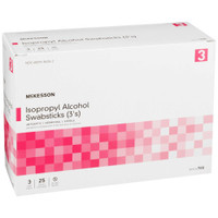 Impregnated Swabstick Select 3 Pack Individual Packet 70% Alcohol Isopropyl 988 Box/75 988 MCK BRAND 854754_BX