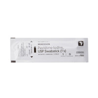 Impregnated Swabstick McKesson 10% Strength Povidone-Iodine Individual Packet Sterile 986 Case of 500 986 McKesson 854752_CS