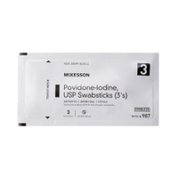 Impregnated Swabstick McKesson 10% Strength Povidone-Iodine Individual Packet Sterile 987 Case/250