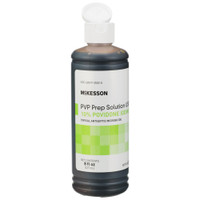 Skin Prep Solution McKesson 8 oz. Flip-Top Bottle 10% Strength Povidone-Iodine NonSterile 034 Case/24