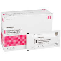 Impregnated Swabstick McKesson 70% Strength Isopropyl Alcohol Individual Packet Sterile 988 Case of 250 988 McKesson 854754_CS