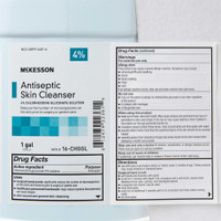 Antiseptic Skin Cleanser McKesson 1 gal. Jug 4% Strength CHG (Chlorhexidine Gluconate) / Isopropyl Alcohol NonSterile 16-CHGGL Case of 4 16-CHGGL McKesson 1055591_CS